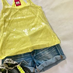 NWT Candie's Sequin Tank, Sz M